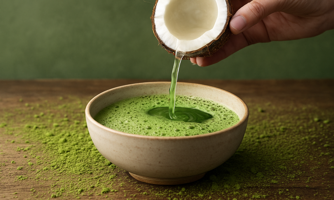 Matcha coconut water